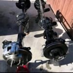 2018 4door Jeep Wrangler Rubicon front and rear axles.