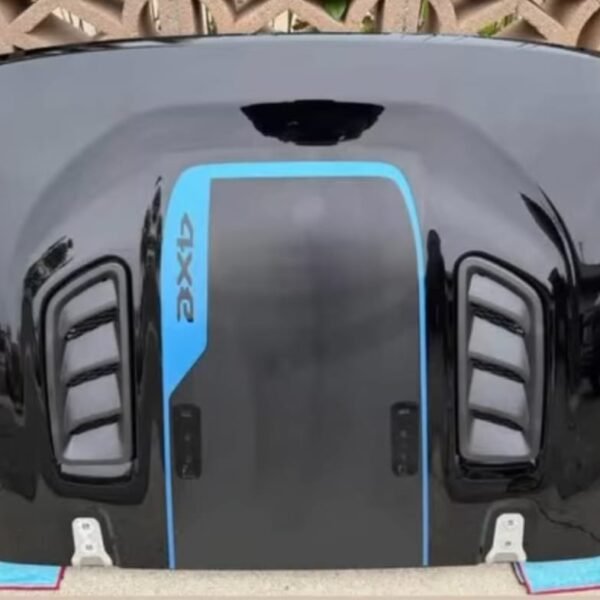 Mopar 4xe Rubicon hood side decal for a Jeep Wrangler or Gladiator.