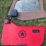 OEM interior half door panels with uppers for a 1997-2006 Jeep Wrangler TJ half-door model. - Image 3