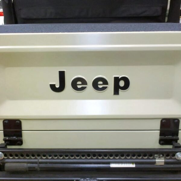 Jeep CJ black vinyl decal set tailgate.