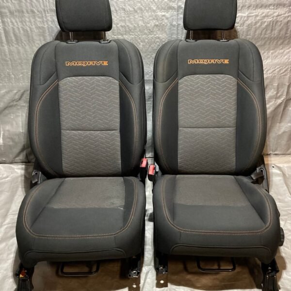 2020-2022 Jeep Gladiator JT Mojave Black Cloth Front Bucket Seats